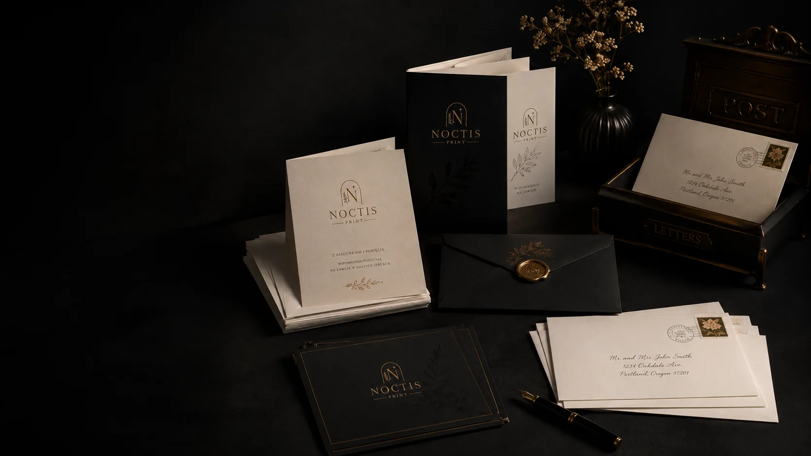 Personalizowane listy, zaproszenia i koperty NOCTIS PRINT